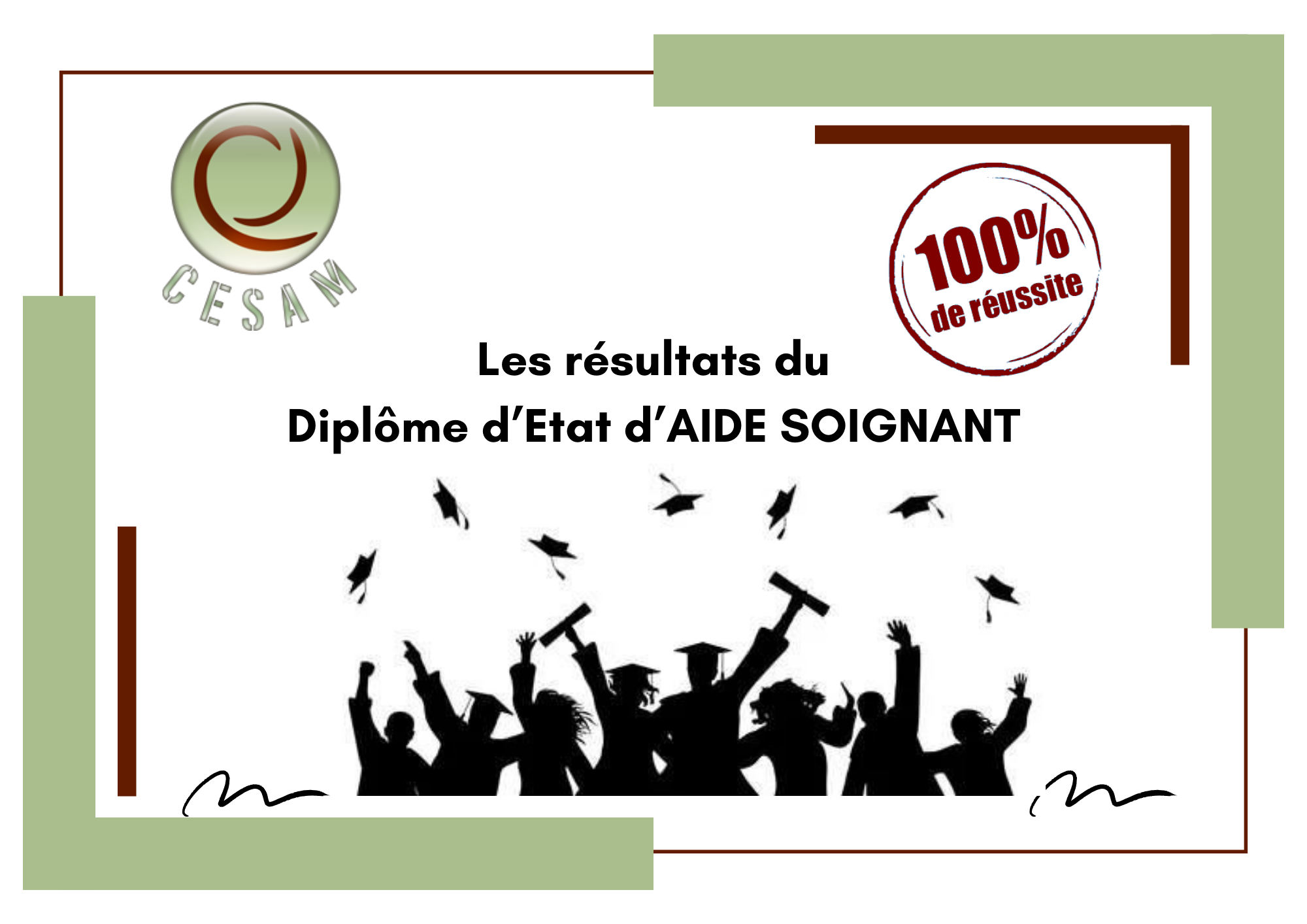 La promotion de nos aide soignant(e)s diplômés !